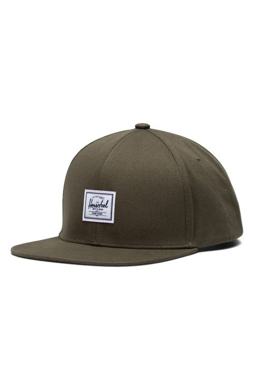 Herschel Supply Co. Whaler Snapback Twill Baseball Cap in Ivy Green 