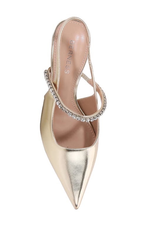 BERNESS BERNESS CAMILLE RHINESTONE POINTED TOE SLINGBACK PUMP