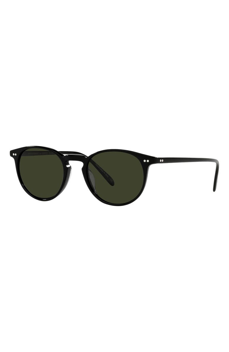 Oliver Peoples Riley 49mm Polarized Round Sunglasses, Alternate, color,