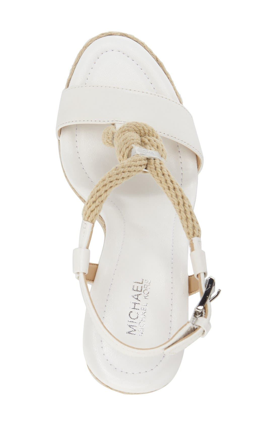 MICHAEL Michael Kors 'Holly' Espadrille Wedge Sandal, Alternate, color, 
