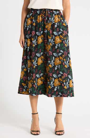 Tie Waist Midi Skirt