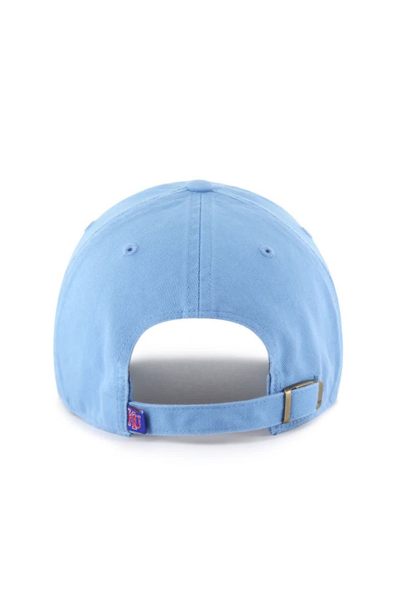 '47 Men's '47 Light Blue Kansas Jayhawks Vault Clean Up Adjustable Hat, Alternate, color,