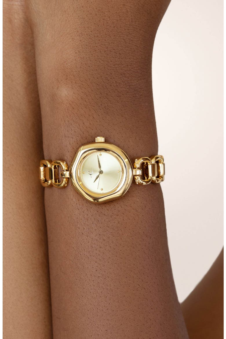 Open Circle Bracelet Watch, Alternate, color, GOLD