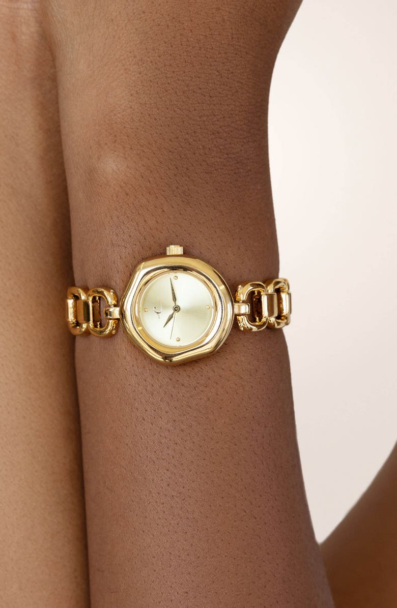 Ettika Open Circle Bracelet Watch, Alternate, color, Gold