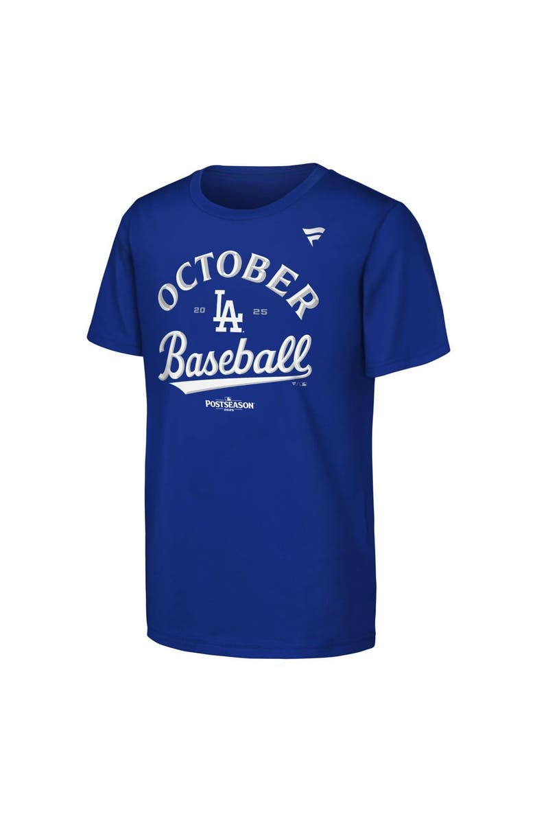 FANATICS Youth Fanatics Royal Los Angeles Dodgers 2025 MLB Postseason Locker Room T-Shirt, Alternate, color, 