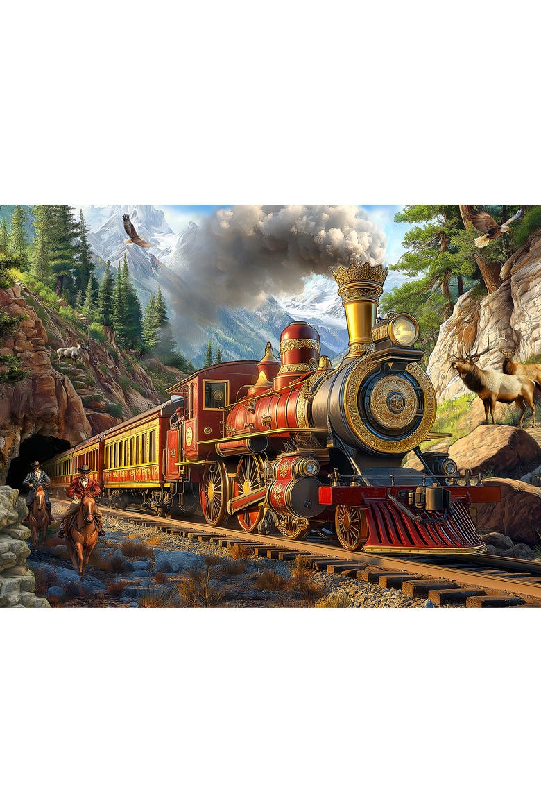 Western Train 1000 piece Jigsaw Puzzle for Adults, Alternate, color, Multicolor