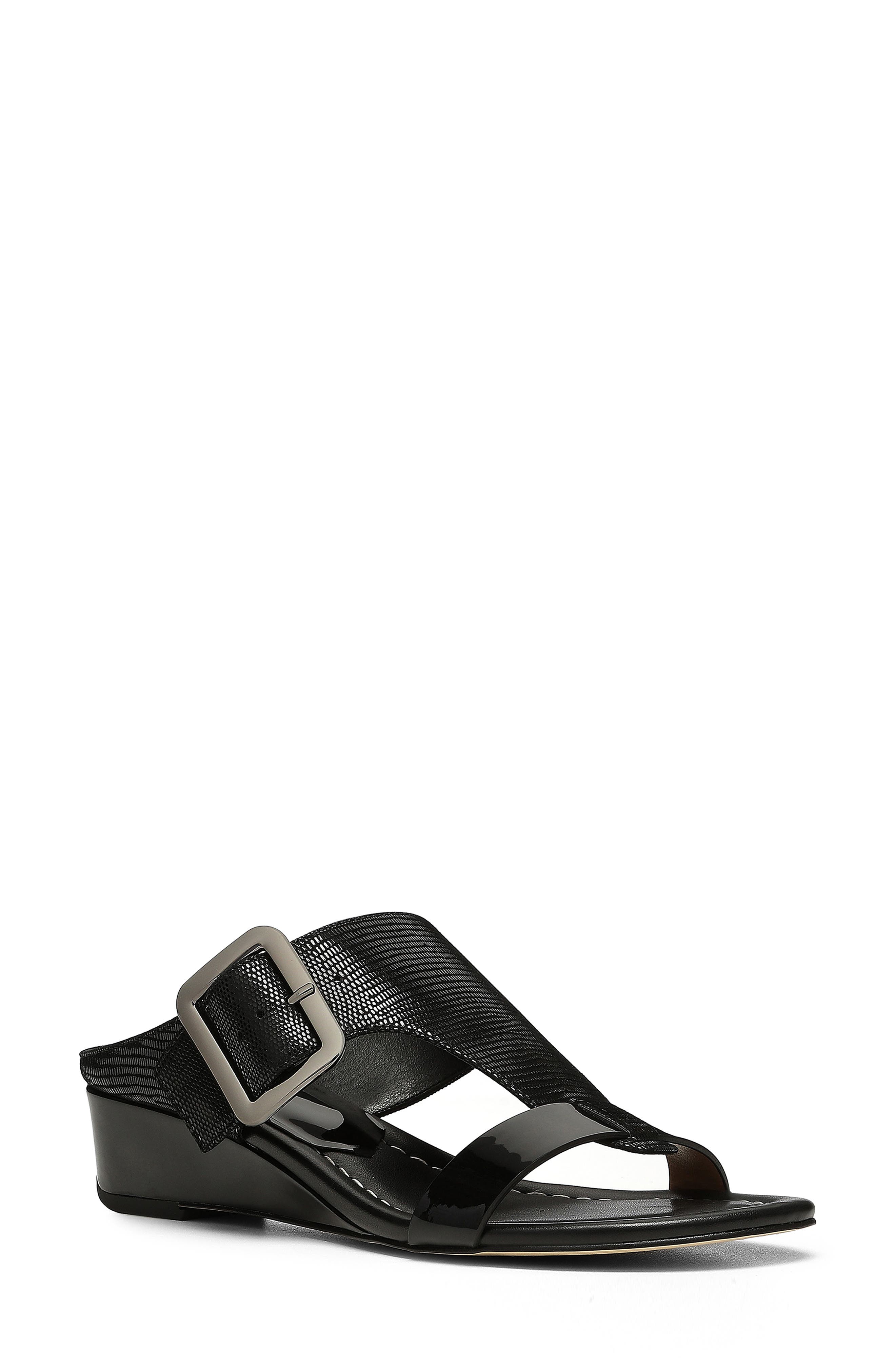 Vine Buckled Wedge Sandal