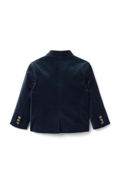 Janie And Jack The Velvet Party Blazer In Blue