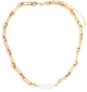 Panacea Cultured Pearl Chain Link Necklace