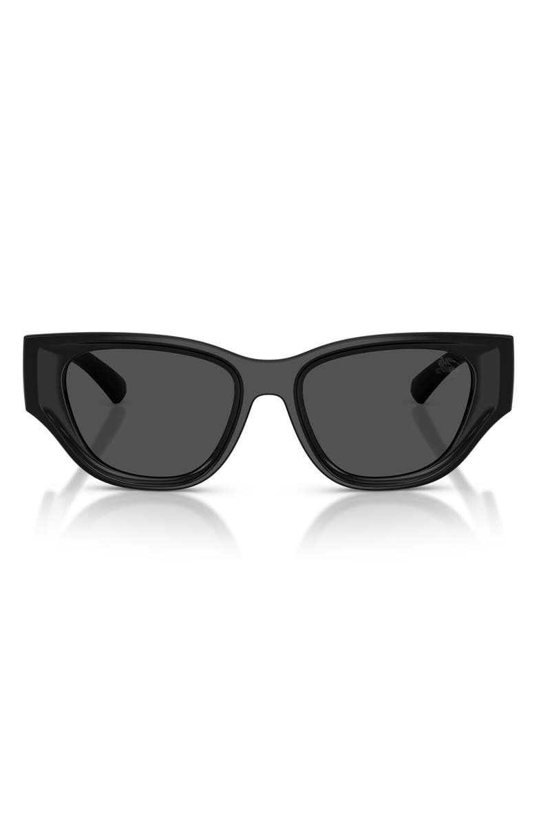 Burberry 52mm Cat Eye Sunglasses, Main, color, Black / Dark Grey