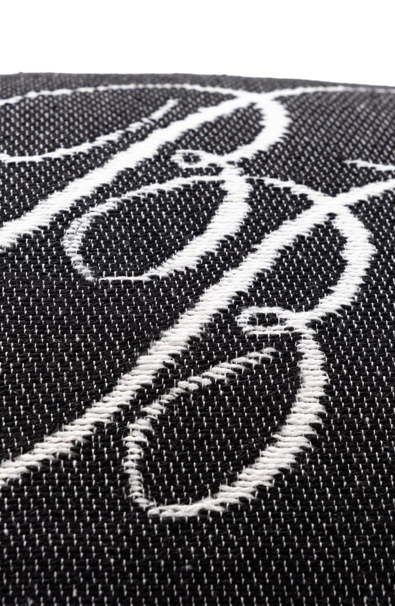 Brooks Brothers BB Monogram Decorative Lumbar Throw Pillow, Alternate, color, Black