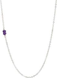 Nashelle Semiprecious Stone Station Chain Necklace