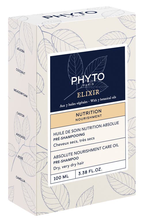Phyto Nourishment Absolute Nourishment Care Oil Pre-shampoo Elixir In No Color