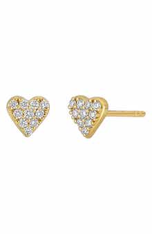 Mika Heart Diamond Stud Earrings (Nordstrom Exclusive)