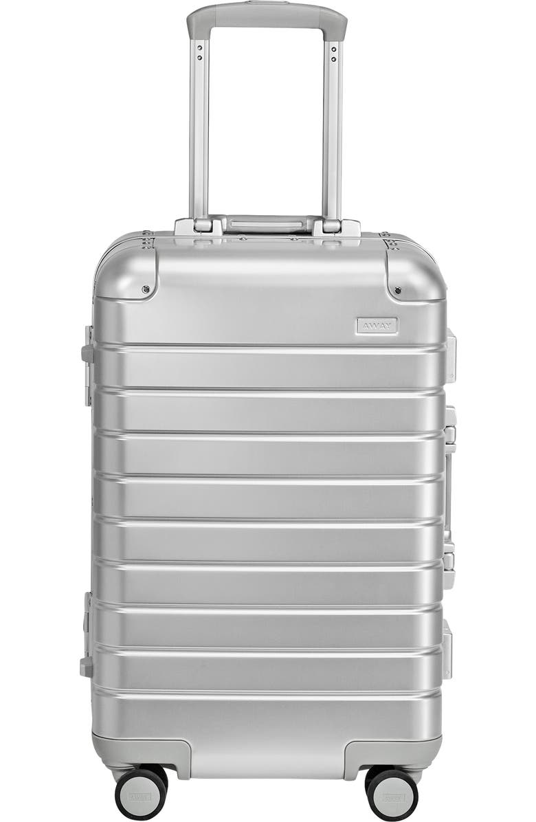 Away The Bigger Carry-On Suitcase: Aluminum Edition, Main, color, Silver