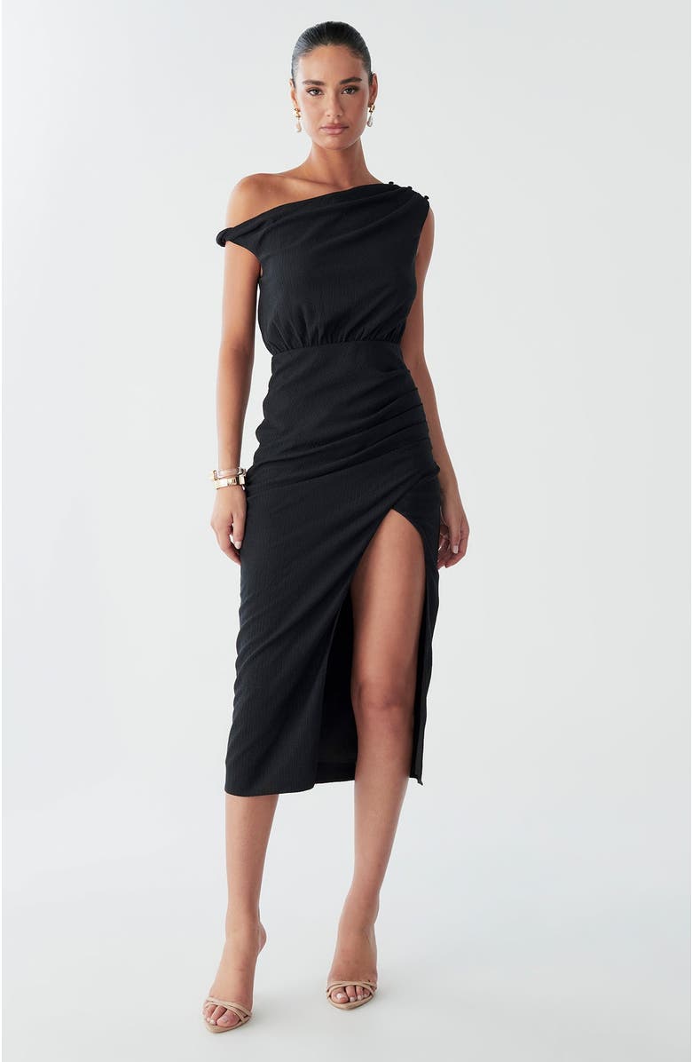 BWLDR Ash Midi Dress, Alternate, color, Black