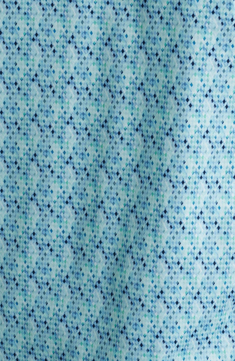 Bugatchi Victor OoohCotton<sup>®</sup> Geo Print Polo, Alternate, color, Turquoise
