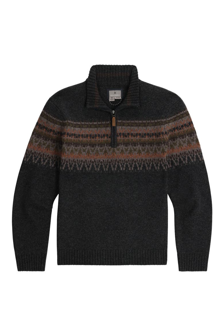 Arch Rock Quarter Zip Merino Wool Pullover, Main, color, CHARCOAL KIRKWOOD PT