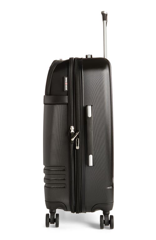 Swissgear Hybrid 25-inch Spinner Suitcase In Black