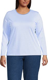 Lands' End Supima Cotton Long Sleeve Crewneck T-Shirt
