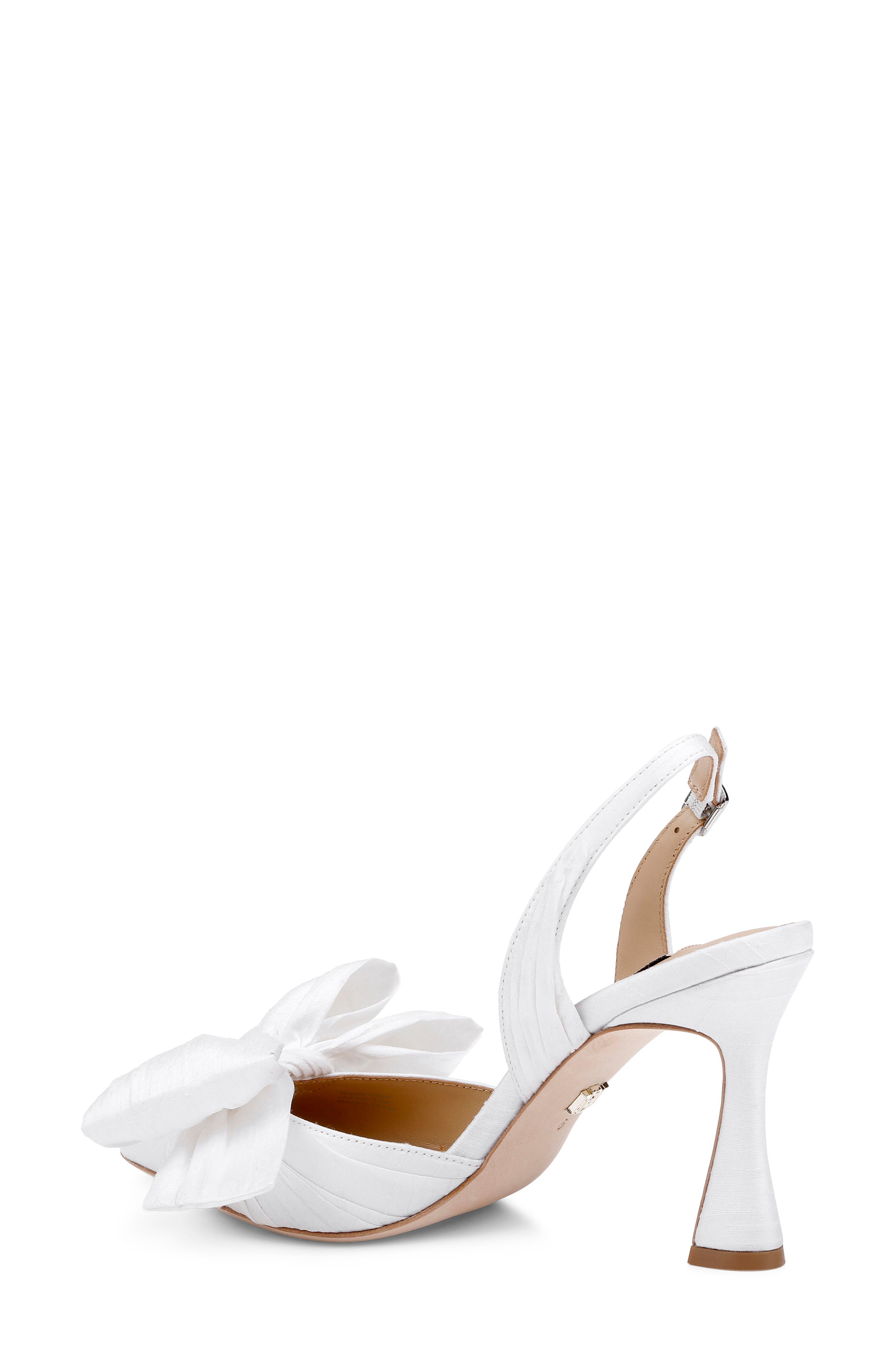 Olisa Slingback Pointed Toe Pump, Alternate, color, WHITE SILK