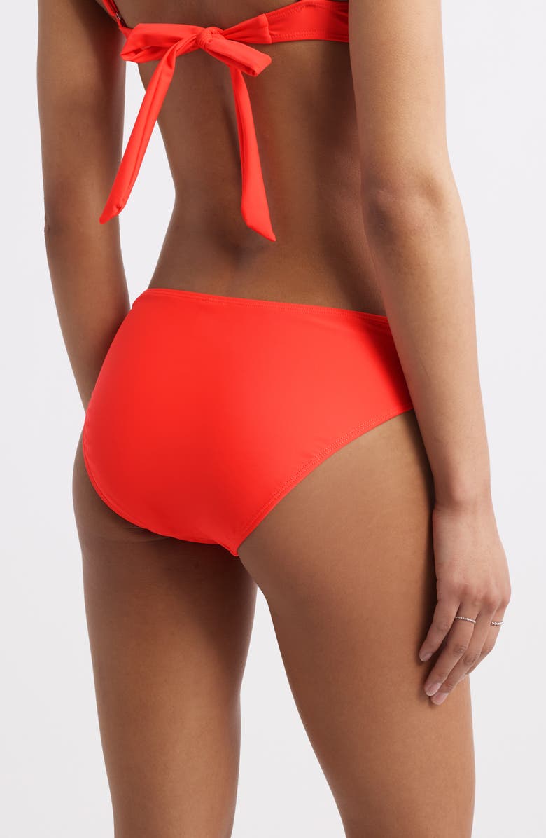 BP. Ruched Bikini Bottoms, Alternate, color, Red Bittersweet