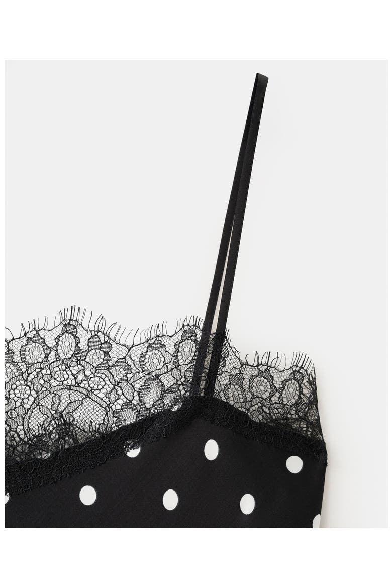 Polka Dot Longline Tunic, Alternate, color, BLACK