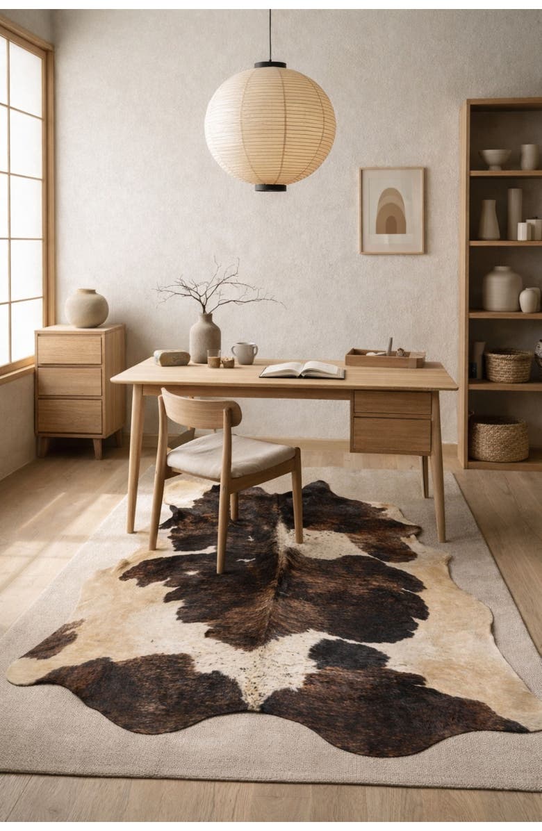 Rhacam Eco Hides Brindle Cowhide Rug 7'11" × 6'4", Alternate, color, Brindle