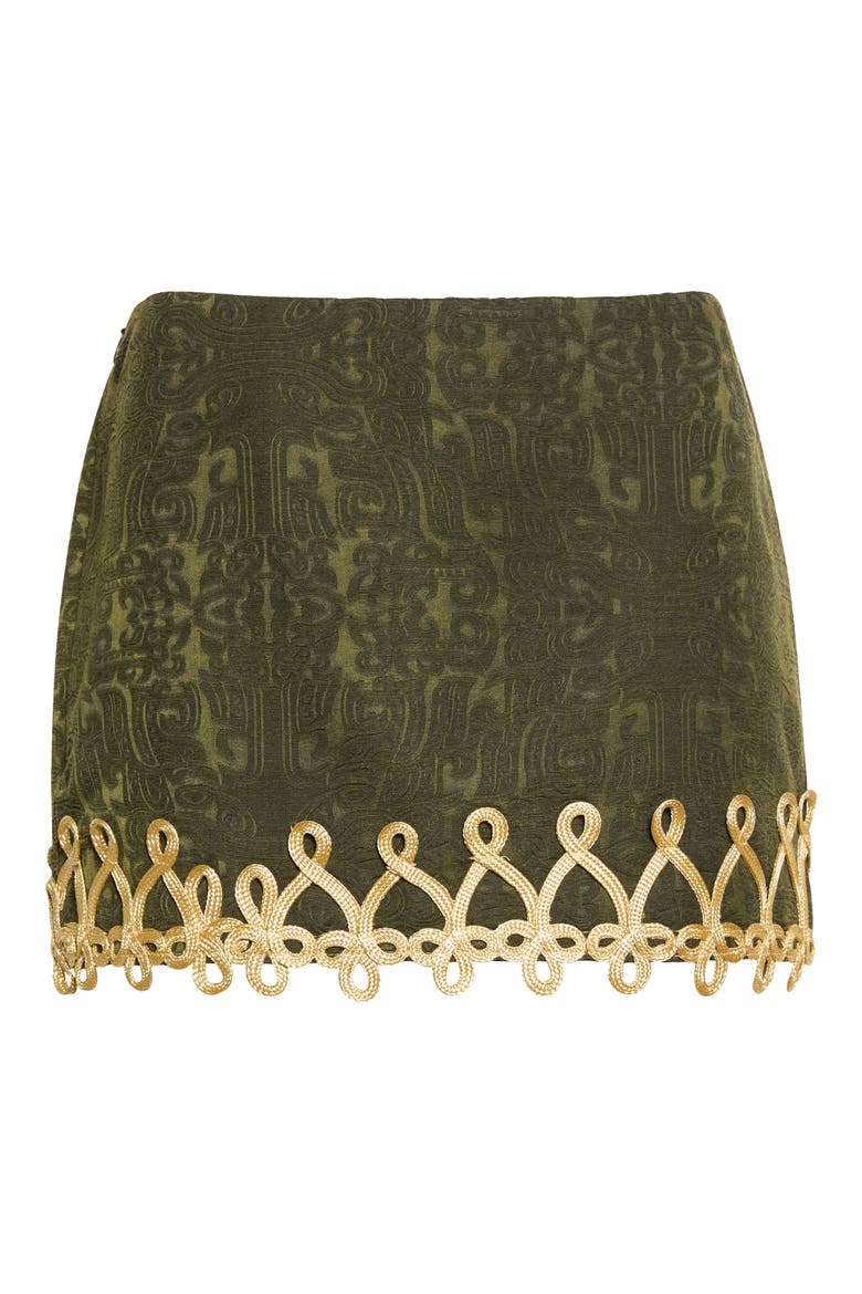Chi Jacquard Miniskirt, Main, color, ARMY GREEN