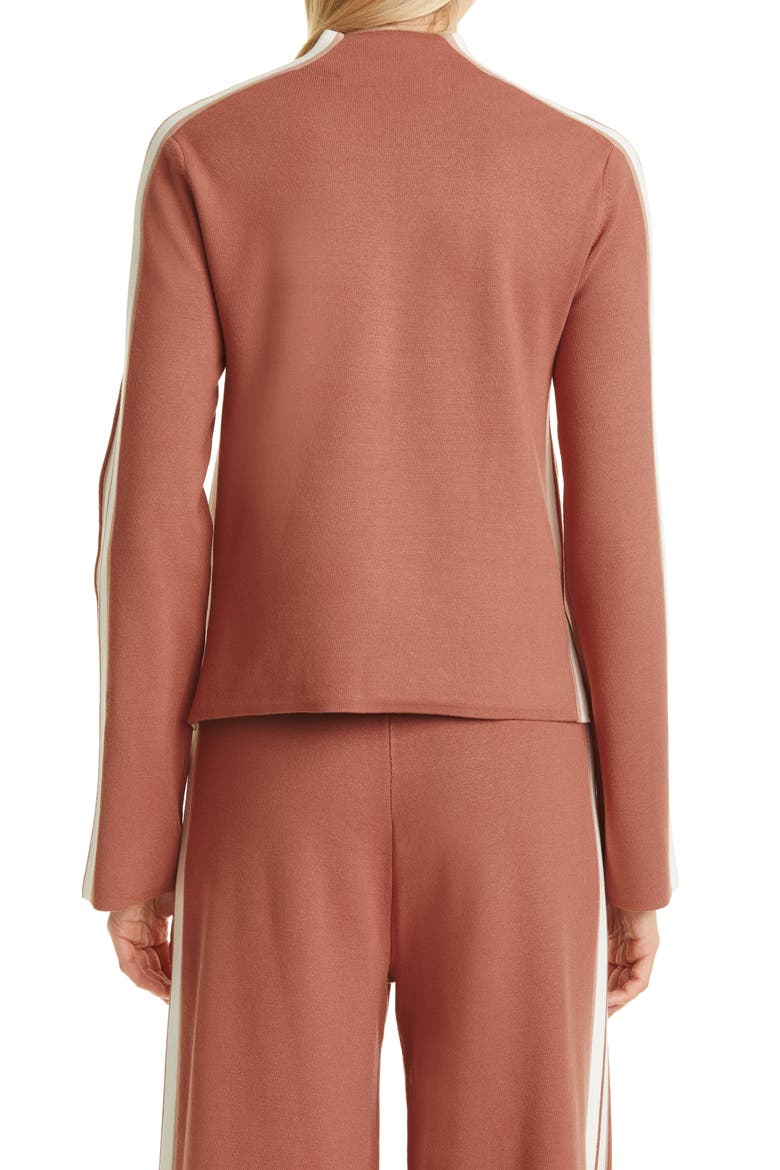 Retha Side Stripe Sweater, Alternate, color, TERRACOTTA