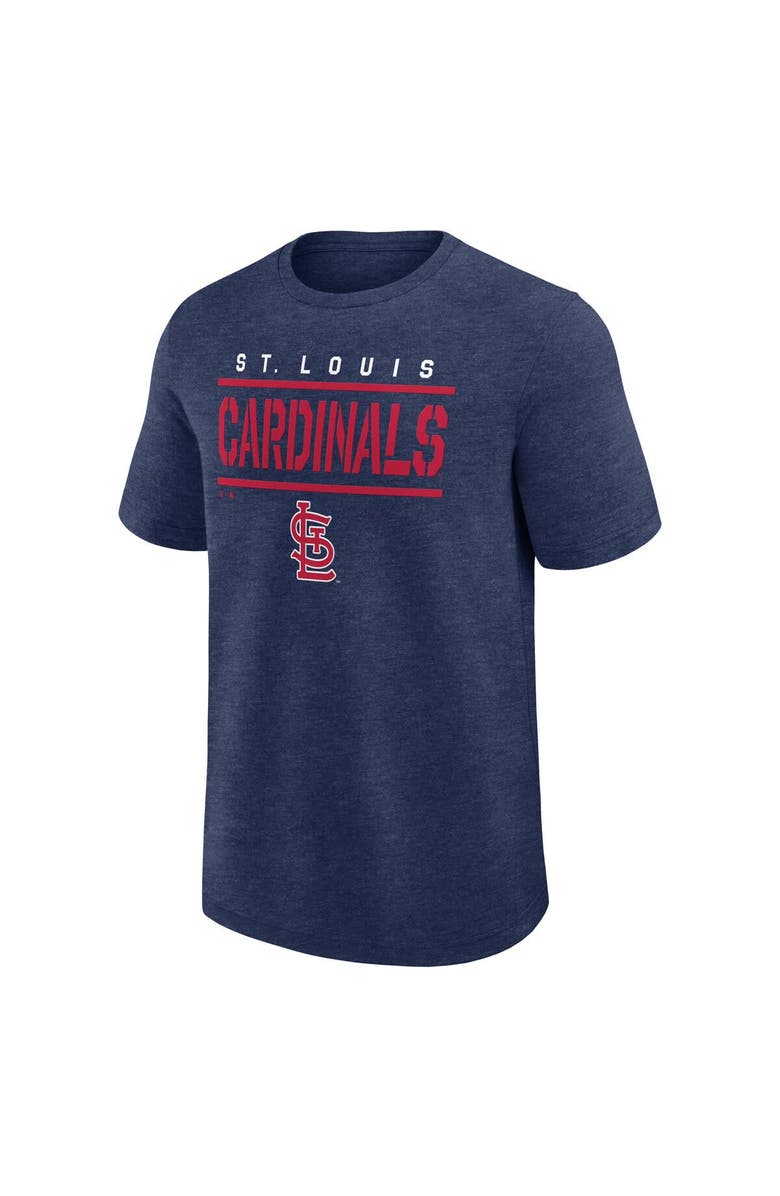 FANATICS Men's Fanatics Heather Navy St. Louis Cardinals Top Notch T-Shirt, Alternate, color, Heather Navy