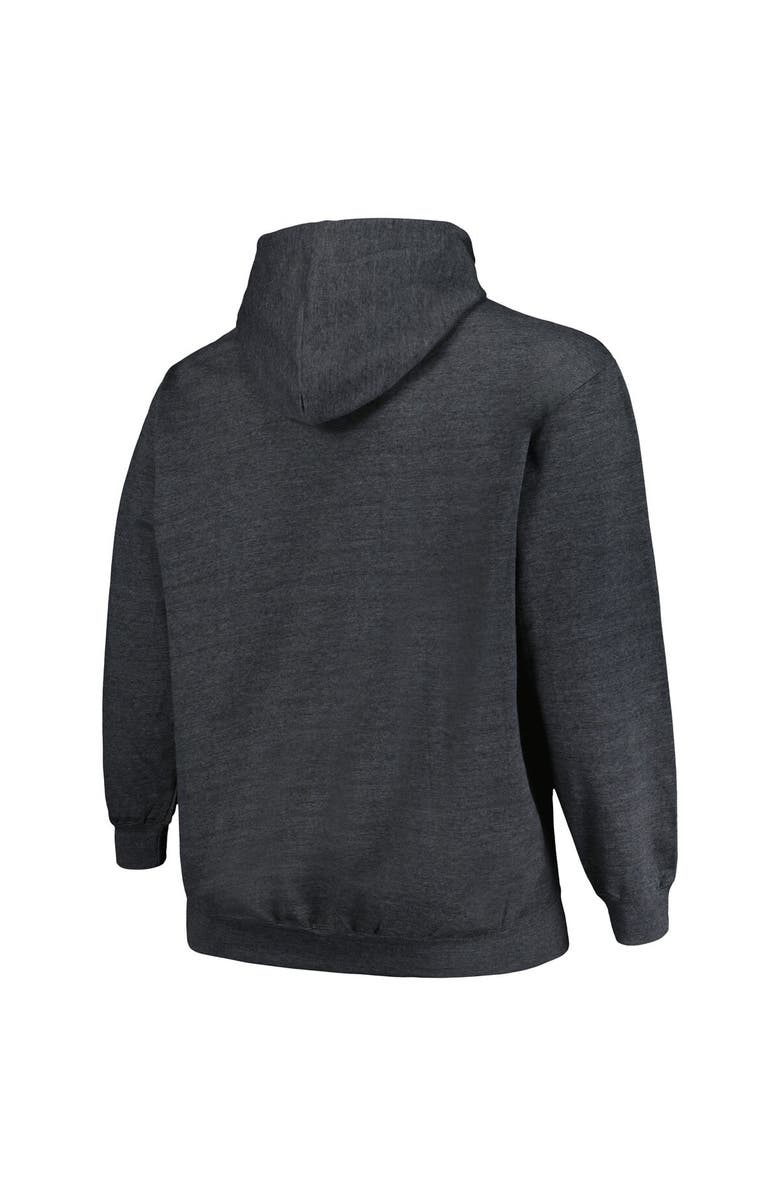 PROFILE Men's Profile Heather Charcoal Colorado Avalanche Big & Tall Arch Over Logo Pullover Hoodie, Alternate, color, Heather Charcoal