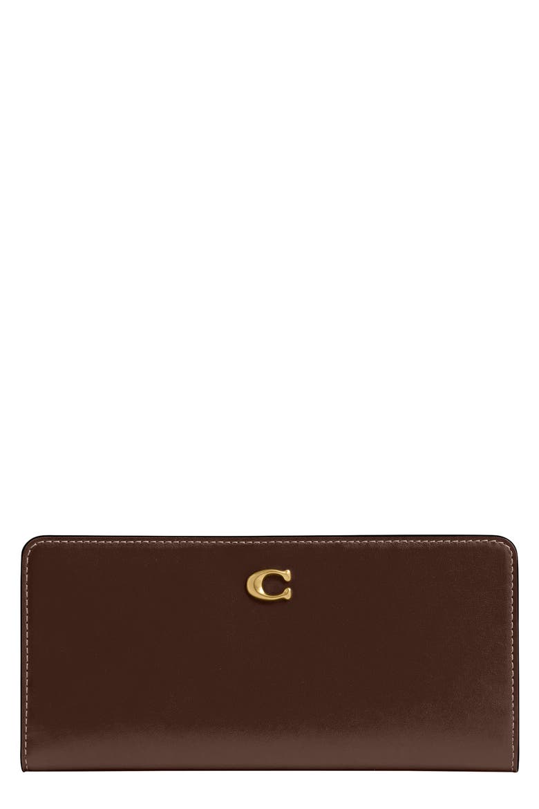 Refined Calf Leather Bifold Wallet, Main, color, MAPLE