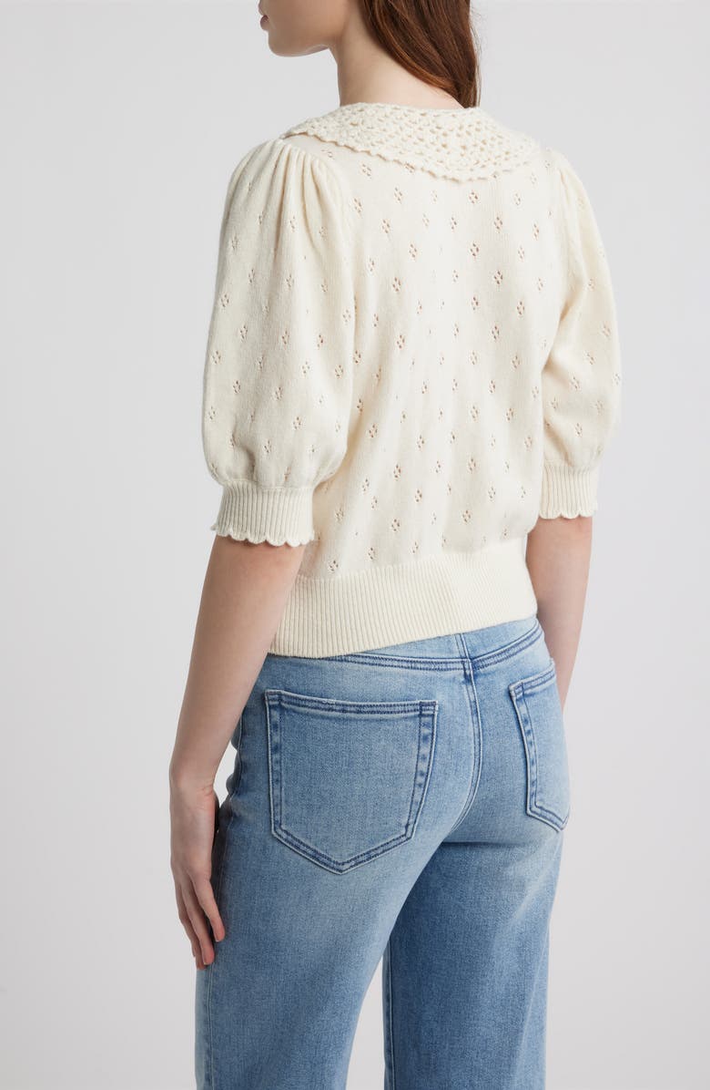 Rails Mindy Pointelle Cardigan, Alternate, color, Ivory