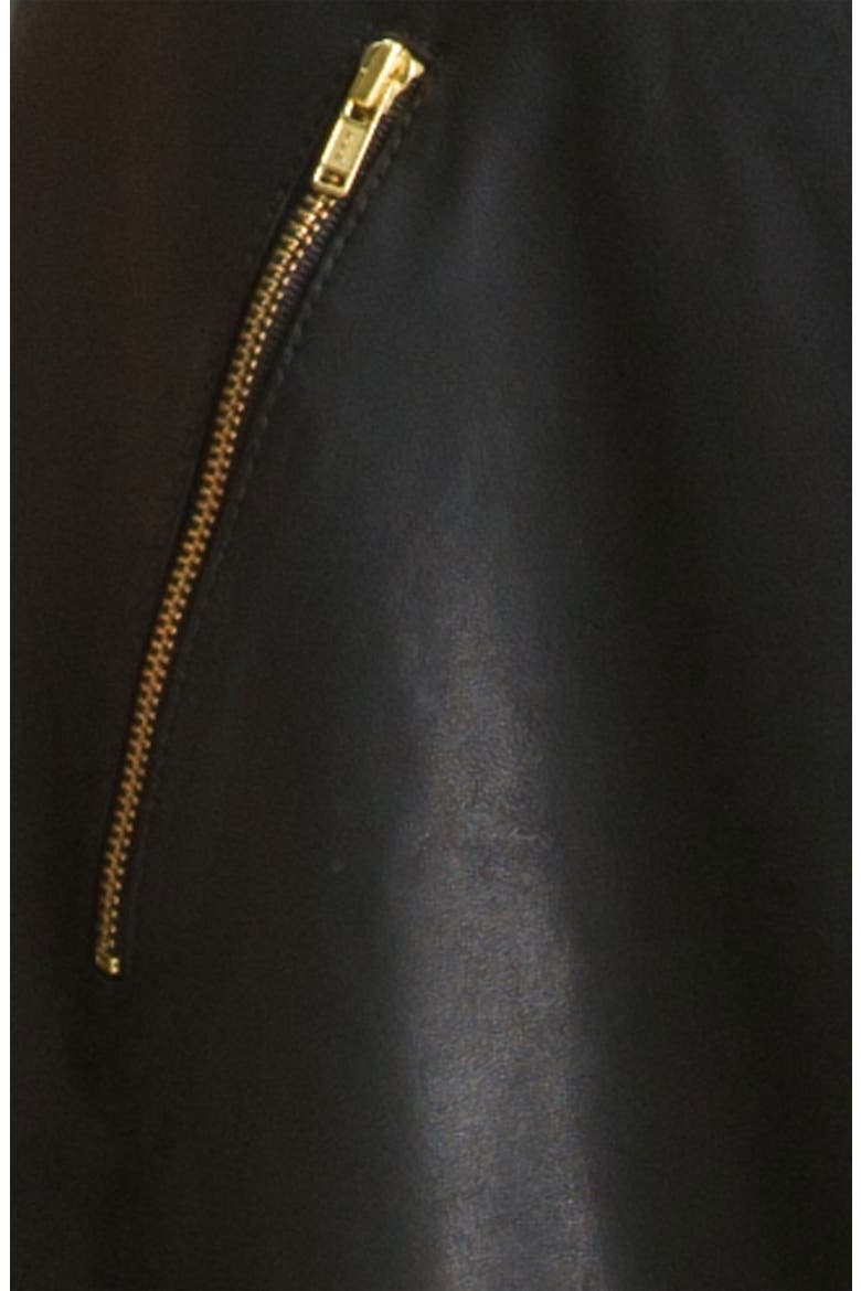 Faux Leather Skirt, Alternate, color, BLACK
