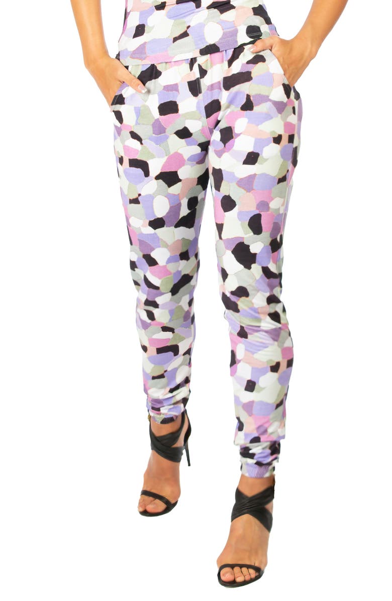 Dai Moda Lisa B Abstract Print Joggers, Main, color,