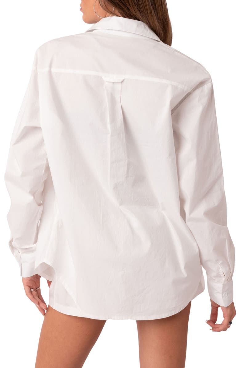 EDIKTED Long Sleeve Button-Up Shirt, Alternate, color, 