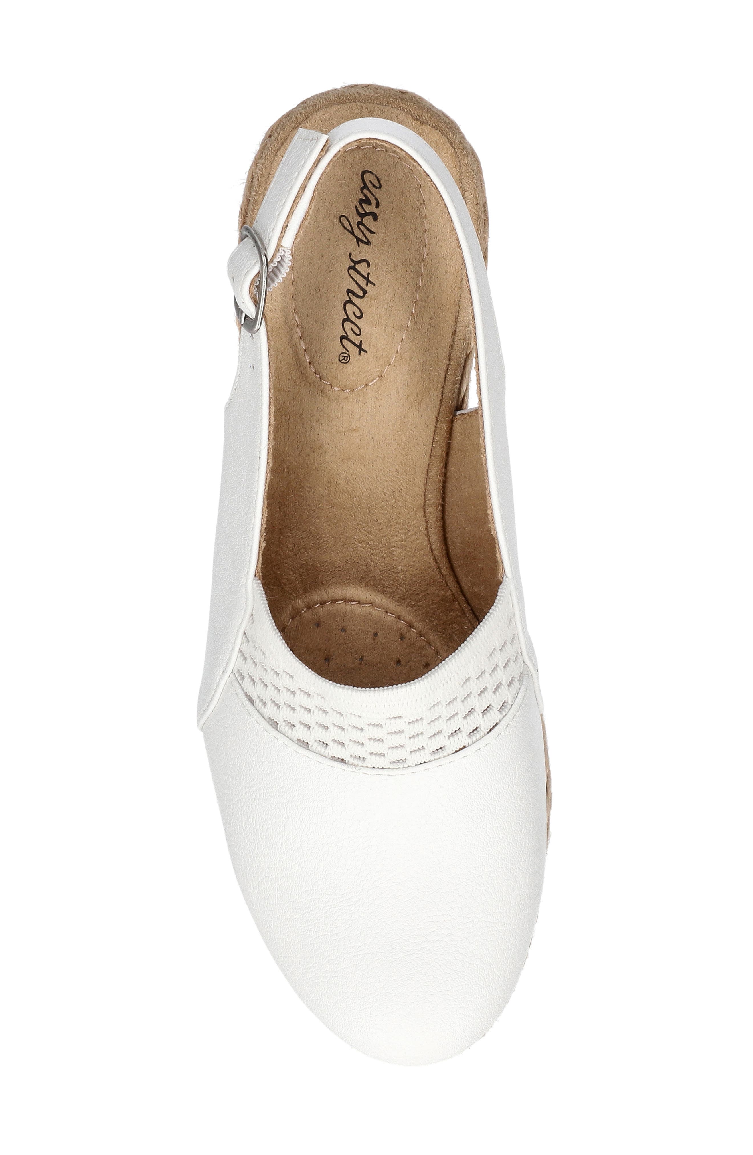 Aloha Slingback Espadrille Wedge Pump, Alternate, color, WHITE