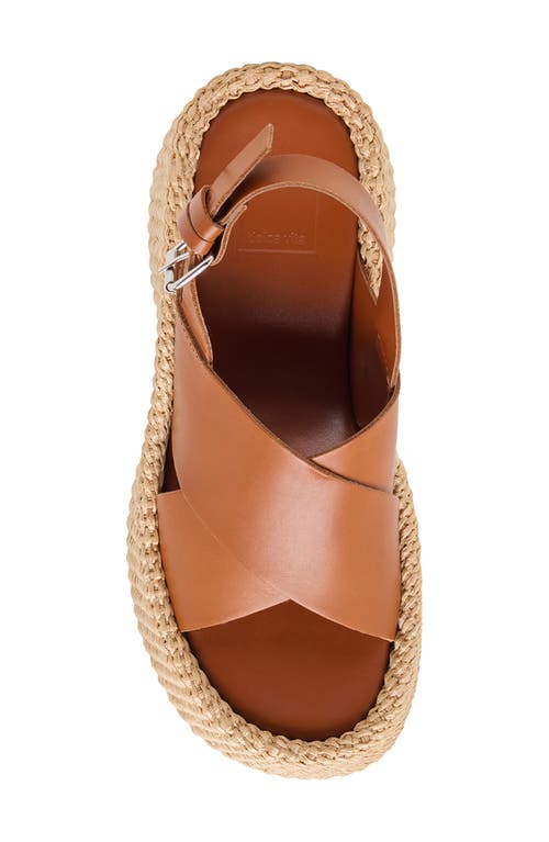 Dolce Vita Women's Skylar Platform Crossband Espadrille Wedge Sandals In Brown