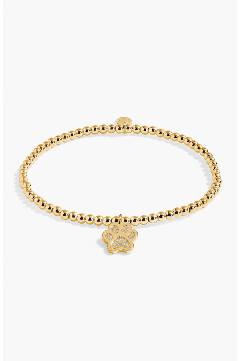 A Little 'Love Has Four Paws' Bracelet in Gold-Tone Plating, Alternate, color, Metallic Gold