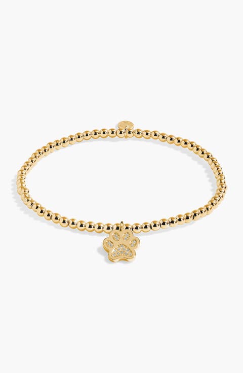 A Little 'Love Has Four Paws' Bracelet in Gold-Tone Plating