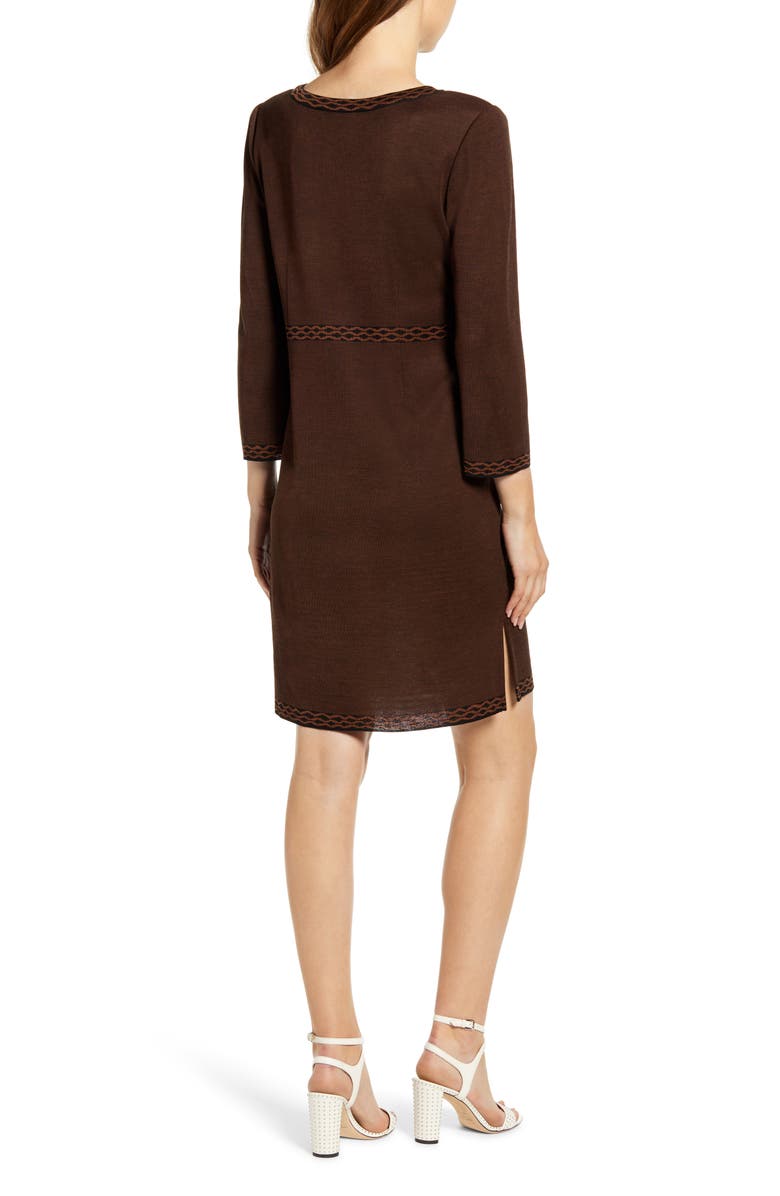 Ming Wang Knit Sheath Dress, Alternate, color, 