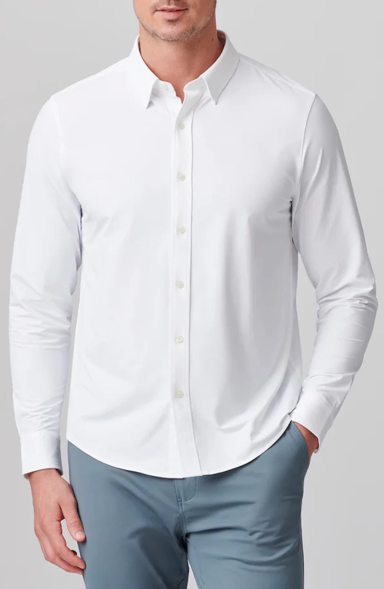 Commuter Classic Fit Stretch Button-Up Shirt - image 3