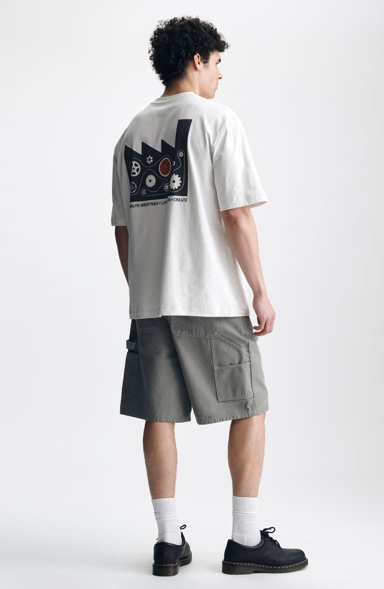 Brooklyn Industries Loose Fit Cotton Graphic T-Shirt, Alternate, color, White Onyx