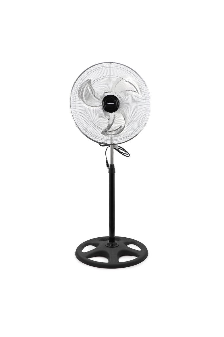 18 Inch Chrome Hi-Speed Industrial Standing Fan, Alternate, color, Black