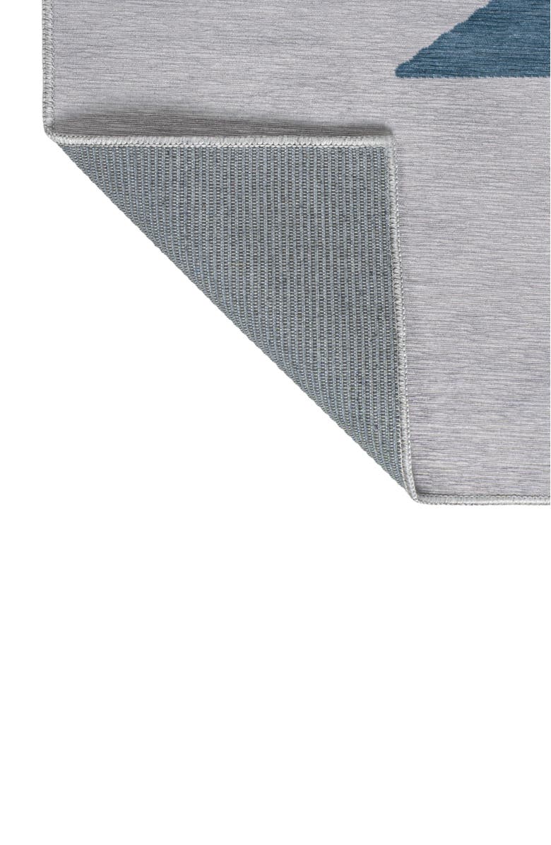 JONATHAN Y Chayton Minimalist Geometric Machine-Washable Area Rug, Alternate, color, Slate Blue