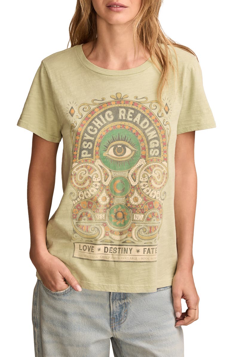 Lucky Brand Psychic Reading Cotton Graphic T-Shirt, Main, color, 