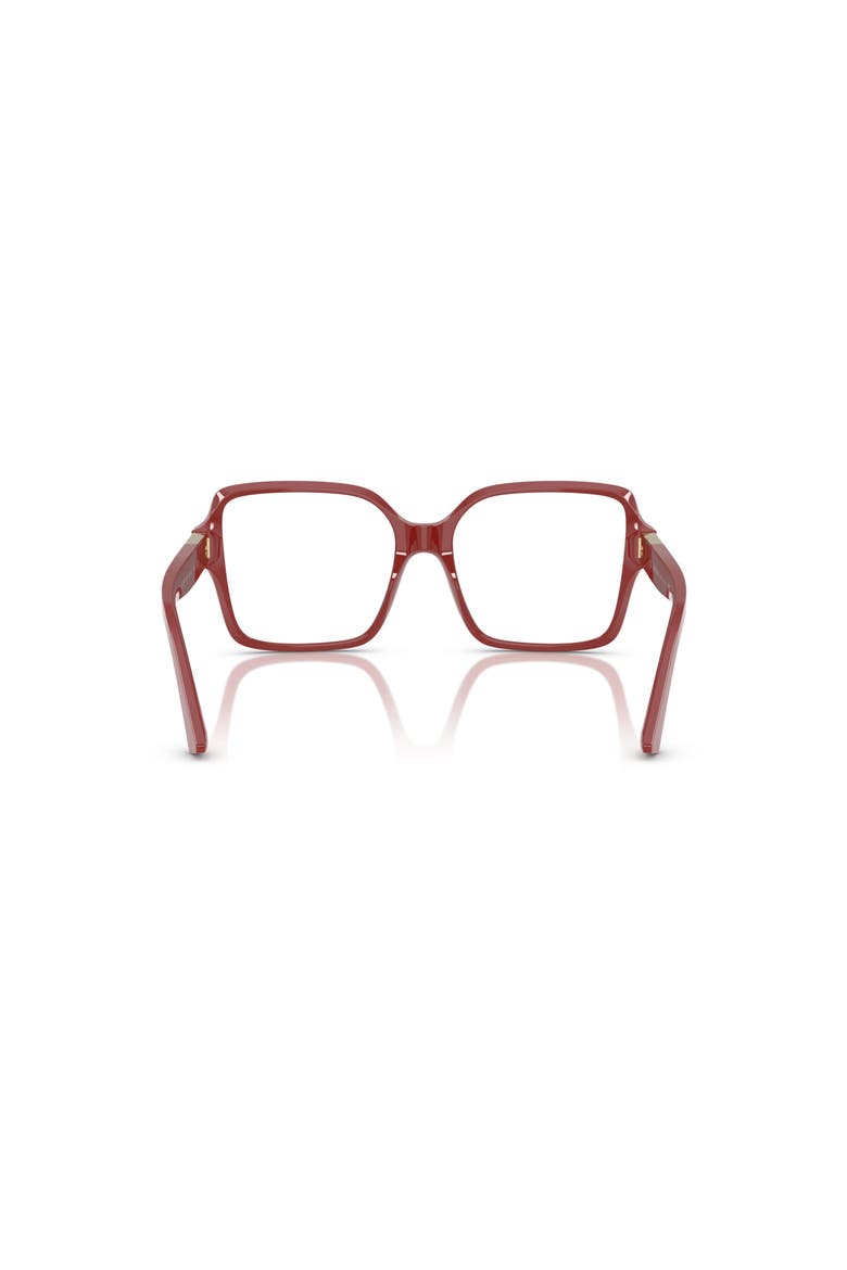 54mm Square optical glasses, Alternate, color, Red