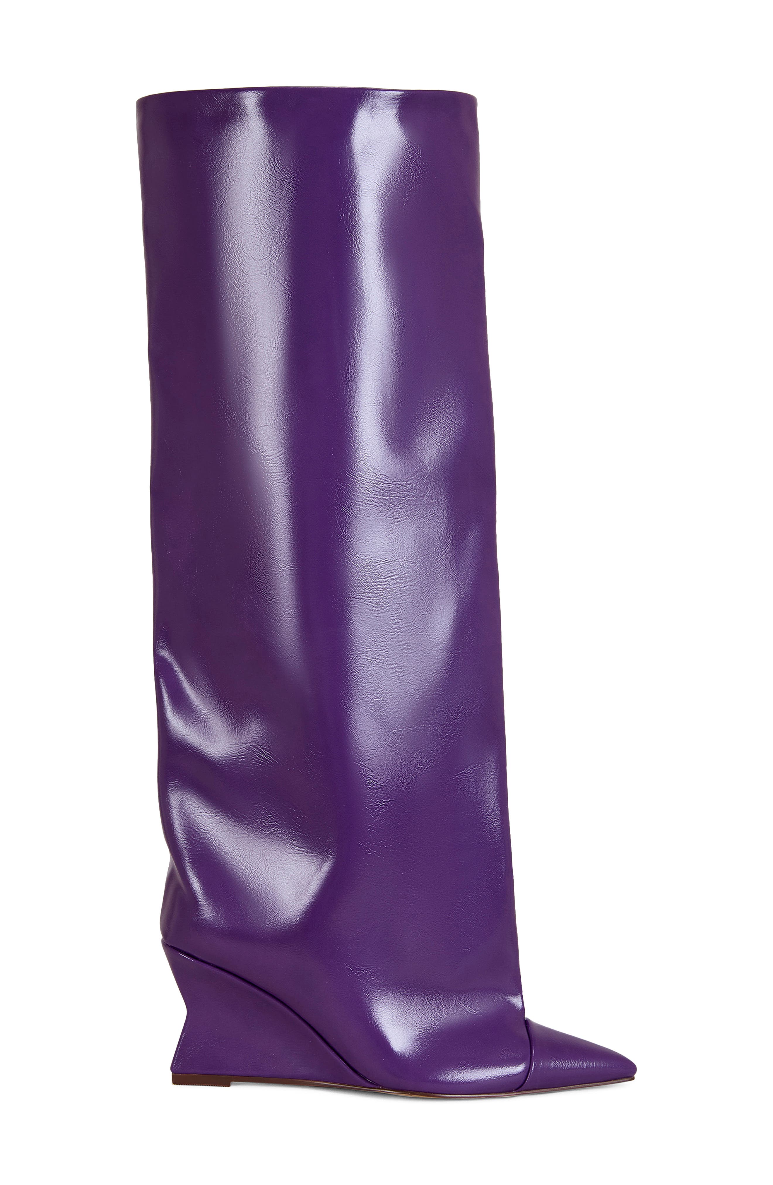 AZALEA WANG Kenya Wedge Boot, Alternate, color, Purple