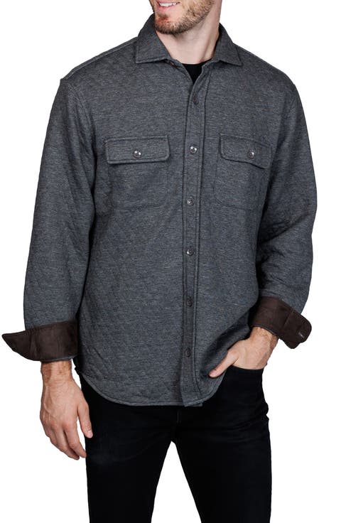 Diamond Quilted Shirt Jacket